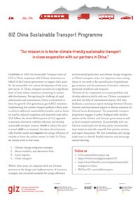4 Years GIZ China Sustainable Transport Programme – New Programme Overview Just Published!