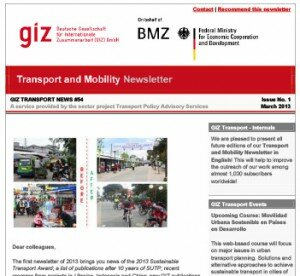 GIZ Transport and Mobility Newsletter now in english